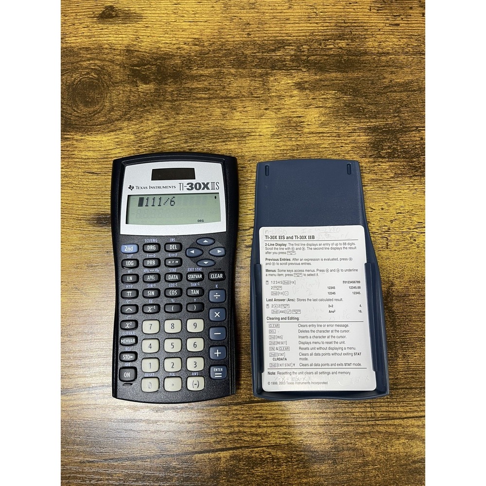 Texas Instruments TI-30X IIS Scientific Calculator Blue w/ Cover